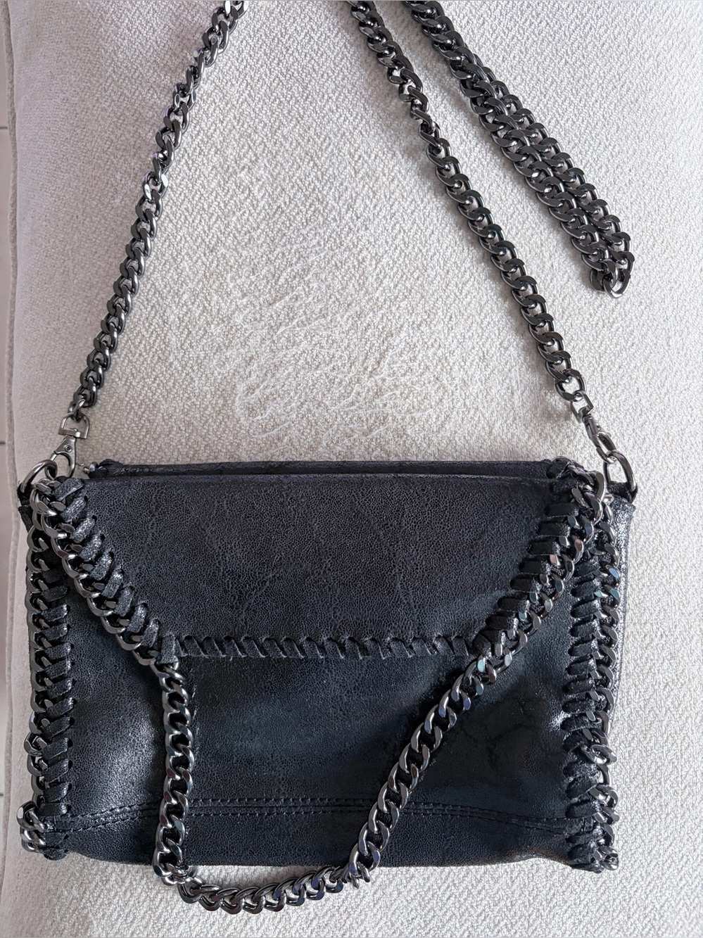 Brand New Italian Genuine Leather Chain-Strap Crossbody - Picture 3 of 10